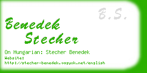 benedek stecher business card